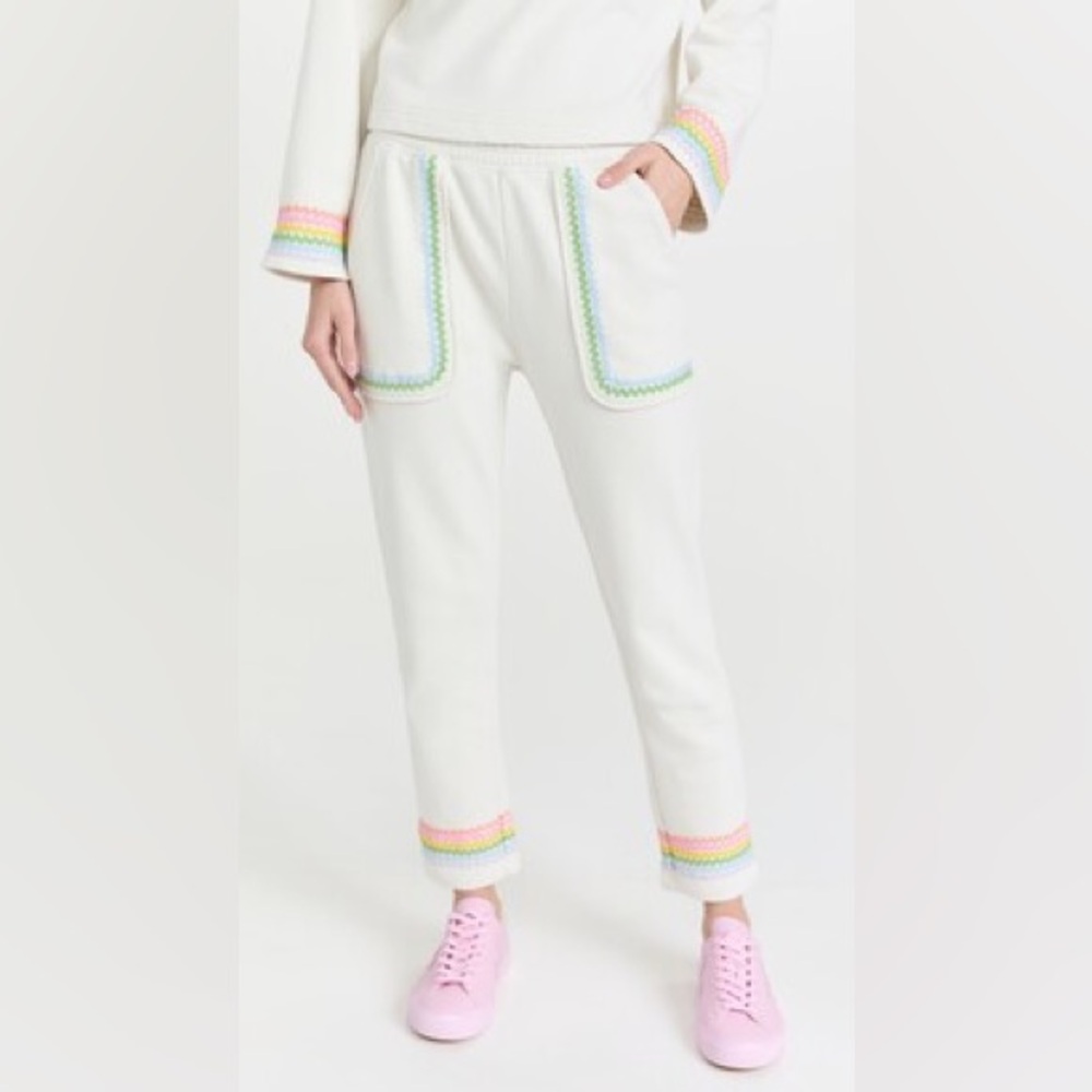 Something navy rainbow sweatpants